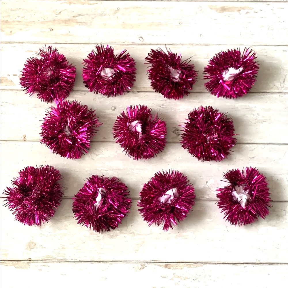 Bun Covers Shiny Pink Dance Troupe Costume Hair Accessories 11pc Kid Adult OS